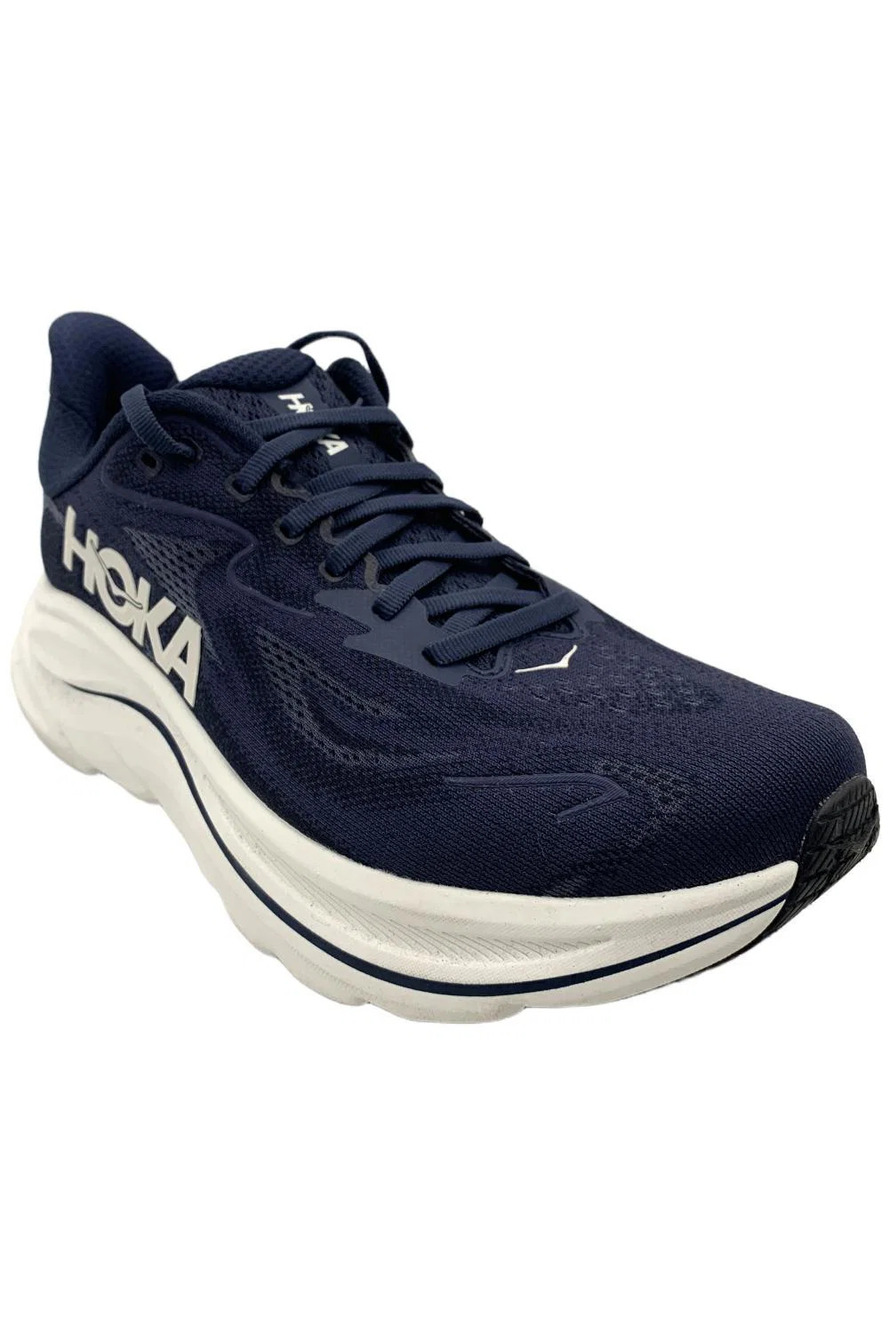 Hoka Men's Clifton 10 Sneakers Navy/White - Wide